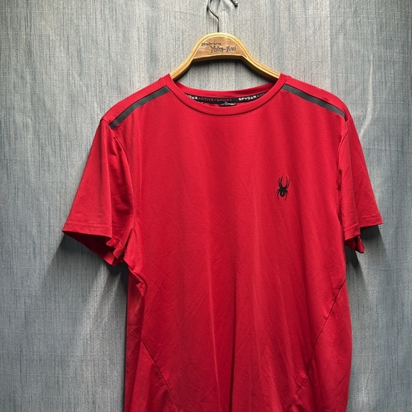 🚩 Spyder Red Short Sleeve Tee size medium - Picture 3 of 8